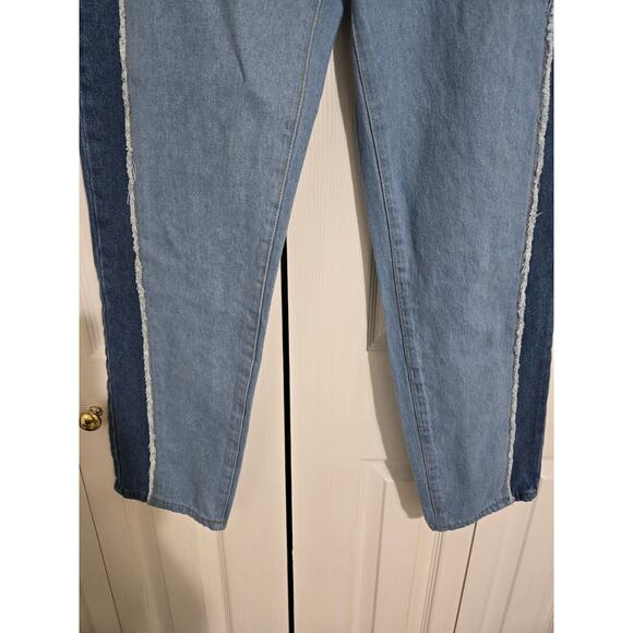 Shein large women's frey patch straight leg jeans - Picture 3 of 10